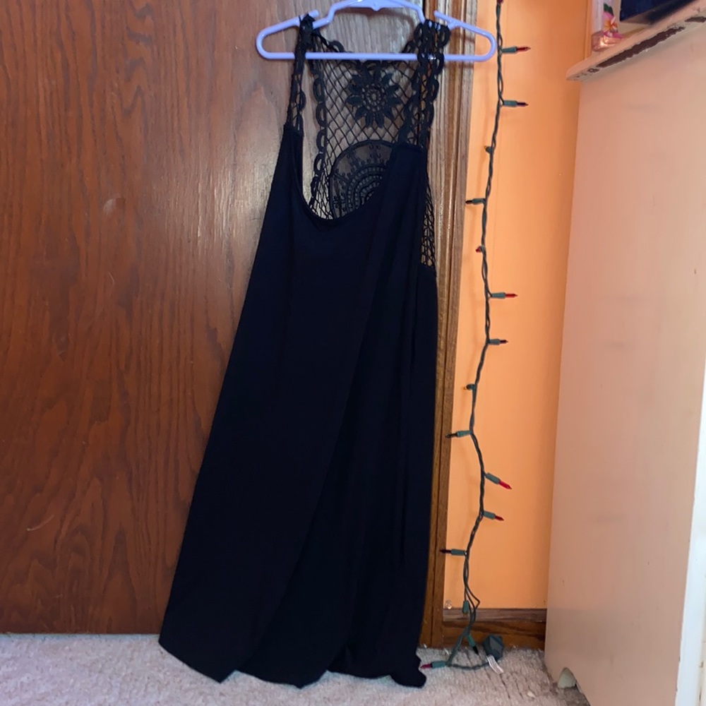 Black swimsuit cover dress